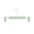 Percha para pantalones verde menta mate antideslizante con clips y gancho de metal - Estilo Esmerilado / Verde