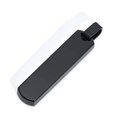 Polished black stainless steel geometric bar pendant necklace for men in minimalist style - Single Pendant / 5.0mm Thickness / Black