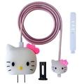 Hello Kitty themed 5-piece protective silicone cover set for 20W charger and cable - Hello Kitty / Five-Piece Set