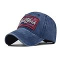 Cappellino da baseball blu navy lavato vintage con ricamo New York in stile retrò - NEW YORK Blu Navy