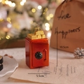 Red safe box Christmas tree ornament with gold bars and 999 engraving for festive decor - Safe Box