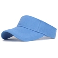 Adjustable light blue cotton sun visor hat with reinforced stitching for kids - Adjustable / Light Blue