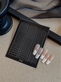 French manicure guide stickers YT 16 featuring white waves and sharp lines for nail art - French Style (YT16)