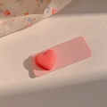 Fermaglio per capelli rosa con cuore in resina per donna, ideale per acconciature estive - Rosa Chiaro