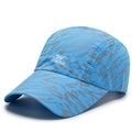 Light blue camouflage baseball cap with breathable laser-cut side vents and SDSRUI logo - Adjustable / Sky Blue