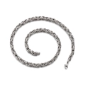 Catena bizantina in acciaio inossidabile argento, finitura sabbiata e moschettone - 5mm*45cm(KN117531-Z)
