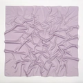 Lavender solid color satin silk square scarf with soft breathable matte finish - Light Purple (24#)