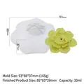 Translucent silicone lotus flower mold and yellow resin flower craft kit 93x88x37mm - Lotus ZW-162