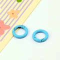 Sky blue 23mm circular spring ring metal snap hooks for keychains and DIY crafts - Blue (Outer Diameter 20mm)