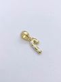 Christmas candy cane pendant in 18k gold plated copper with white enamel stripes - E (Pendant Only) / White Striped Candy Cane