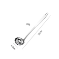 Zilveren 304 roestvrijstalen soeplepel 25cm lengte 6.5cm diameter gewicht 85g - Kleine soeplepel