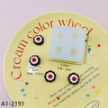 Detailed view of translucent 4-cavity silicone flower mold with dimension markings - Mini Food Play Mold A1-2191