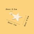 Silver star pendant charm for jewelry making with 1cm width and 0.8cm height details - Silver Star 200Pcs/Pack