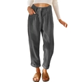 Détail du pantalon en velours côtelé gris foncé à taille haute avec texture et poches latérales - Gris foncé