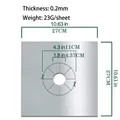 Detailed dimensions of 0.2mm thick washable gas stove protector with cuttable inner hole - [Thickness 0.2mm] Silver Bulk