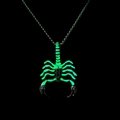 Collana con ciondolo a forma di scorpione luminoso da uomo con effetto bagliore verde - Luce Verde