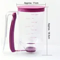 Batter dispenser with purple handle and 900ml measuring scale for cupcake baking - Purple