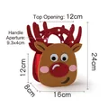 Christmas reindeer felt gift bag featuring antler handles and festive 3D applique design - Reindeer Shaped Handbag