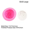 Spiral bun silicone mold in bright pink for handmade soap and candle making - Large / Pink