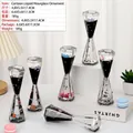 Cartoon panda and cat liquid hourglass timer with creative floating sand effect - Cartoon Hexagon Liquid Hourglass