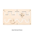 Wooden busy board maze puzzle with sliding airplane and duck blocks for toddlers - Dual Track Slider Board