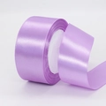Elegant 4cm purple satin ribbon on a roll for gift wrapping and wedding DIY crafts - 4cm x 22m / 113# Light Purple