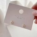 Korean Style Gold Plated Pearl Stud Earrings
