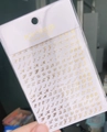Detail shot of WG720 golden 3D nail art stickers with A-Z vintage alphabet design - Gold (WG720)