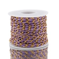 DIY purple enamel and gold stainless steel chain roll for jewelry making - Purple