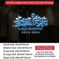 Blue Christmas glass door sticker in five sizes with static double-sided color design - Large 135*80CM