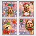Christmas dog stickers set with Beagle Labrador Golden Retriever and Yorkshire designs - 4-Piece Set (BQ619+BQ620+BQ622+BQ623)