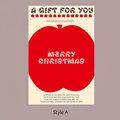 Christmas themed poster paper featuring a red apple design with Merry Christmas text - Apple Style / 10 Sheets Pack (29*43cm)
