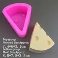 Cheese shape silicone mold for DIY candles and cakes with precise molding size dimensions - Medium Triangle Cheese Mold - Pink