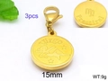 Golden stainless steel Virgo zodiac charm keychain set with Virgo engraving - Virgo (KLJ020-Z)