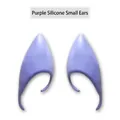 Cosplay elf ears in purple silicone, perfect for Halloween parties and costume dressing - 10CM OPP Bag / Purple