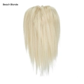 Paardenstaart haarstukje met klem in Beach Blonde kleur van hittebestendige kunstvezels - Strandblond
