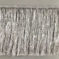 Frangia di tinsel argento scintillante per costumi e decorazioni per feste festose - Argento