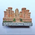 Po Nagar Cham Towers resin fridge magnet souvenir with detailed brick texture - Po Nagar Cham Towers Vietnam