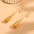 Eleganti orecchini a goccia d'oro per donna in stile vintage in acciaio inossidabile - Oro