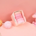 5-roll set of macaron pink gradient washi tapes in a white minimalist gift box - Macaron Solid Color [3] 5 Rolls