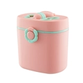 Pink and green portable baby milk powder storage box with cute bee lid and floral latch - Large (600ml) / Sakura Red