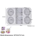 6-cavity silicone mold for resin coasters featuring round square and octagon shapes - 6-Cavity Mixed Shapes / White/Translucent