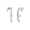 Elegant S925 sterling silver stud earrings featuring a single round cubic zirconia stone - Silver Single Stone Tip Studs (SE392-P)