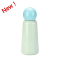 Gourde isotherme vert clair moderne avec un couvercle sphérique bleu clair unique - Bleu Azur & Sarcelle