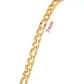 7mm wide gold Figaro chain link for DIY jewelry making stainless steel accessory - Classic Figaro Chain 7mm / Gold