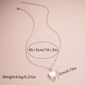 Silver stainless steel heart locket necklace with paw print engraving and dimensions - Steel Paw Print (22*19mm)