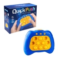 Blue and yellow electronic quick push puzzle game machine with color box packaging - Blue