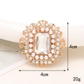 Vintage-Goldbrosche 4cm mit Edelstein und Perlen, 20g Gewicht für DIY-Zubehör und Dekoration - Gold Vintage Perle Blume / D1037 Strassblume
