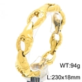 Bracciale punk rock pesante a forma di chela di granchio in acciaio titanio dorato - Oro (KB205187-KJX)