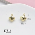 Golden clover shaped alloy pendants for jewelry making, dimensions 15mm x 12mm - 4781# Gold Four Leaf Clover